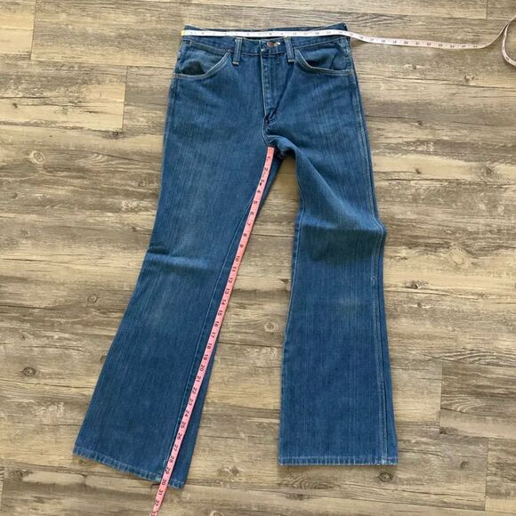 Vintage 70s Wrangler Flared Bellbottom Denim Jeans Size 30X30 - Picture 8 of 8